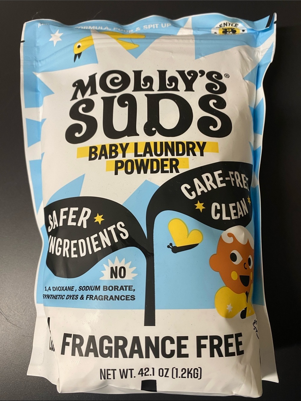NEW SEALED MOLLY SUDS Baby Laundry Powder - Fragrance Free 42.1oz